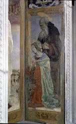 SS. Anthony og Lucy, detalj fra tabernaklet til Canto al Mercatale, 1498