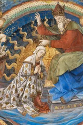 Jomfru Maria og Gud, detalj fra Marias kroning