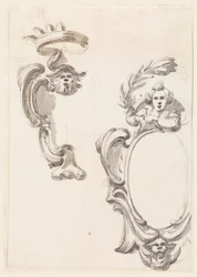 Design for to escutcheons