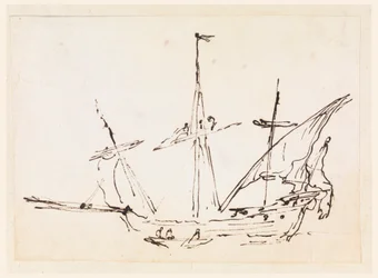 Tegning, et seilfartøy, 1770–1800