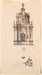 Tegning, prosjekt for et tabernakel, 1750–1775