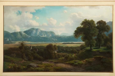 Arkaisk landskap (olje på panel)