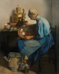 The Cleaning Lady (olje på lerret)