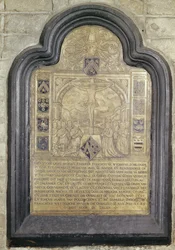 Epitafium av Francois van Wychhuus, slutten av det sekstende århundre (messing)