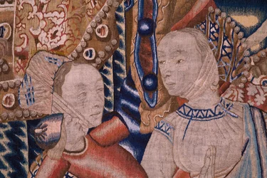 flamsk billedvev. Passerer Rødehavet (Paso del Mar Rojo). Ca 1490. Detalj.