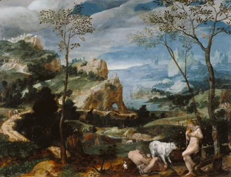 Landskap med Merkur og Argus, ca. 1570