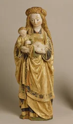 Madonna and Child, School of Mechelen, ca. 1500 (polykrom og forgylt eik)