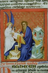 Ms Gen 1111 Page fra Legenda Aurea, Brugge, ca. 1400-10
