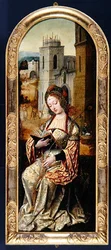 St. Barbara, tidlig på 1500-tallet (olje på panel)