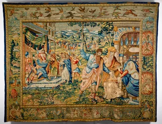 St. Paulus med Barnabas utvist fra stedet for sin forkynnelse (tekstil)