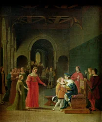 The Resurrection of Lazarus, fra en timebok, 1400-1500-tallet