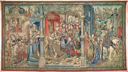 Hetitten Uria sendt til sin død, teppet av David og Batseba, ca. 1510-15