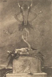 The Sacrifice, fra The Satanic Ones, ca. 1882., ca. 1882.