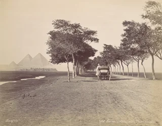 Kairo. Alley of Pyramids, ca. 1870.