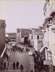 Interiør av Jaffa-porten, ca. 1870.