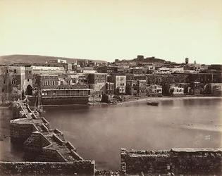 Panoramautsikt over en by i Israel