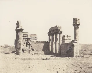 Erment Hermonthis, Vue Générale des Ruines -Temple et Mammisi, 1851-52, trykt 1853-54.