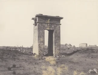 Karnak Theben, Great North Gate sett fra punkt X, 1851-52, trykt 1853-54.