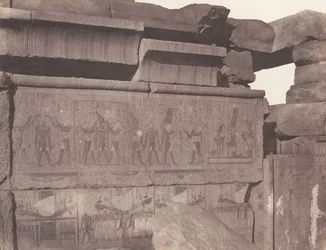 Karnak Theben, palass - konstruksjon av granitt - utskåret dekorasjon..., 1851-52, trykt 1853-54.