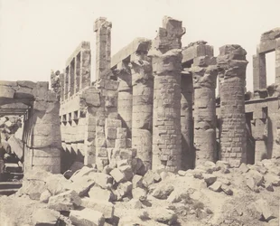 Karnak Theben, Palace - Hypostyle Hall - General View hentet fra Point Q, 1851-52, trykt 1853-54.