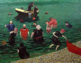 Badegjester i Étretat