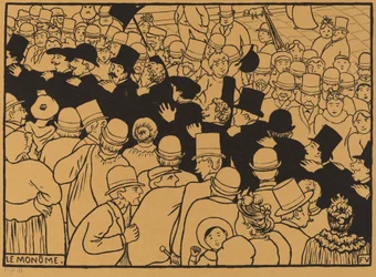 Le Monôme Parading through the Streets in Single File, 1893.