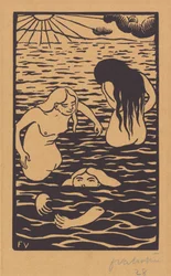 Tre badende, 1894.