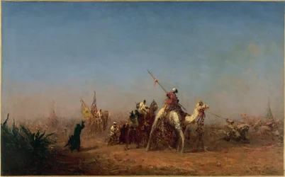 Karavane på veien til Mekka, mellom 1880 og 1885 (olje på lerret)