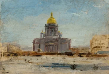 St. Petersburg, Sankt Isak, mellom 1–1844 og 9–1844 (olje på papir på lerret)