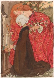 Illustrasjoner til Christina Rossettis «Goblin Market» (blyant, blekk og akvarell på papir)