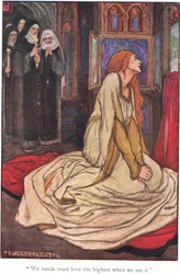 «Vi trenger det høyeste når vi ser det» (Guinevere) (fargelitografi)