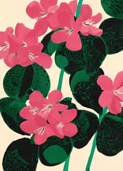 Levende rosa blomster