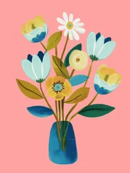 En fantasifull blomsterbukett