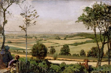 'Utsikt fra Shorn Ridgway, Kent', 1849 og 1873