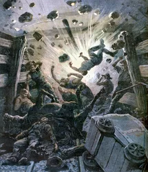 En flammeeksplosjon, Frankrike, 1892