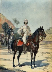General Joseph Gallieni på Madagaskar i 1899 (gravering)