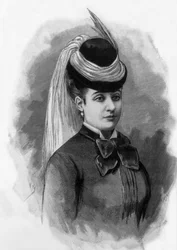 Marie Regnault, kvinnelig offer for en forbrytelse i Montaigne-gaten i Paris i 1887 (gravering)