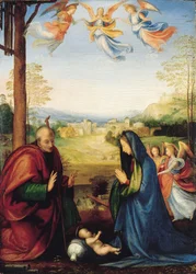 The Nativity (olje på panel)