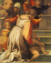 Vår Frue av Barmhjertigheten av Bartolomeo della Porta kjent som Fra Bartolomeo (1472–1517), detalj