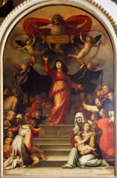 Vår Frue av Barmhjertigheten, av Bartolomeo della Porta, kjent som Fra Bartolomeo (1472–1517), maleri.
