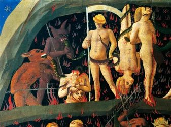 Siste dom av Giovanni da Fiesole, kjent som Fra Angelico (cirka 1400-1455), tempera på tre