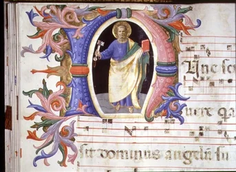 Ms 558 f.60v Historikert initial 