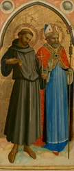 Sankt Frans og en biskopshelgen, sent på 1420-tallet (tempera og bladgull på panelet)