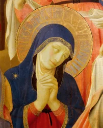 Avsetning fra kors eller altertavle av hellig treenighet, ca. 1432, av Giovanni da Fiesole kjent som Fra Angelico (1400-cirka 1455), tempera på tre