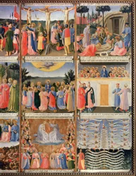 History of the Life of Christ, detalj av en eks-voto fra Cabinet of the Sacred Vases (tempera på tre