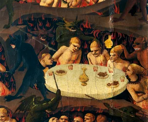 Siste dom av Giovanni da Fiesole, kjent som Fra Angelico (cirka 1400-1455), tempera på tre