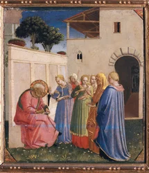 Navngivning av St John Baptist (maleri på tre