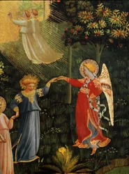 Den siste dommen: de utvalgtes dans i Paradiset. (tempera på tre