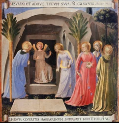 De tre Maria ved graven. Life of Christ, Armadio degli Argenti. (Tempera på tre