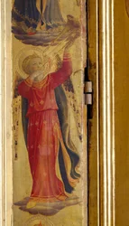 Angel Playing a Trumpet, detalj fra Linaiuoli Triptych, 1433 (tempera på panel)